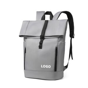 Water-Resistant Outdoor Business Travel School PU Leather Rolling Backpack