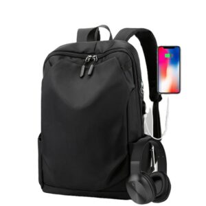 Anti-Theft Water-Resistant USB Modern Business Nylon Laptop Backpack