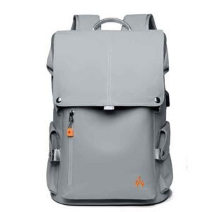 Water-Resistant Flap Backpack with USB for School and Travel