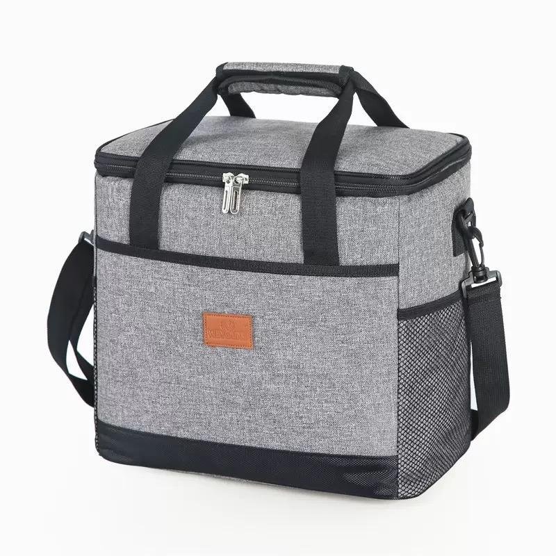 Adjustable Strap Crossbody Thermal Cooler Bag Portable Waterproof Double Layer Aluminum Foil Thickened Picnic Lunch