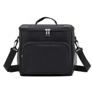 Oxford Waterproof Reusable Large Double Compartment Lunch Bag Wide-Open Cooler Tote for Working Picnic Hiking