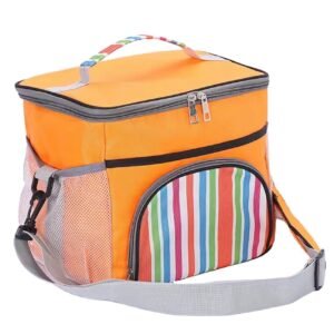 Double Layer Insulated Cooler Backpack with Mesh Pocket Large Capacity Thermal Soft Lunch Bag for Outdoor Picnic