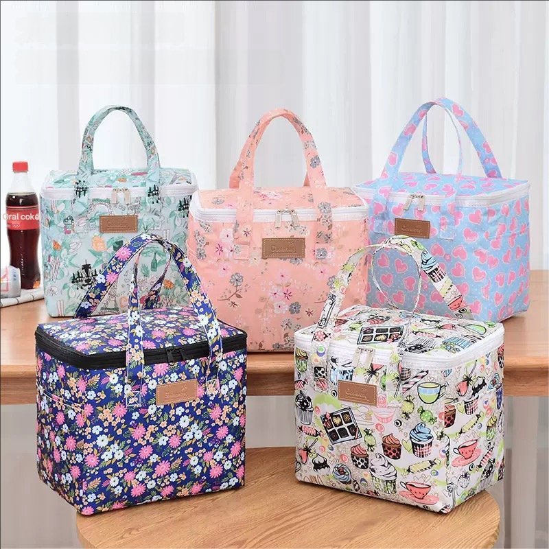 Large Capacity Portable Waterproof Reusable Insulated Shopping Tote Bags Thermal Food Picnic Cooler Pouch Lunch Bag with