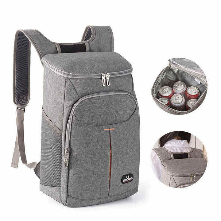 Large Capacity Double-Deck Insulated Food Delivery Bag Cooler Backpack Warmer for Pizza Food Delivery