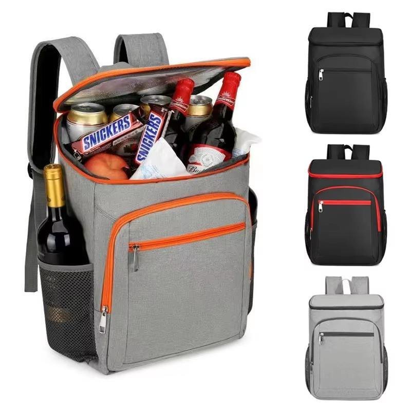 Custom Polyester Cooler Bag Thermal Lunch Backpack Reusable Leaproof Insulated School Picnic for Food Delivery Wine Packing