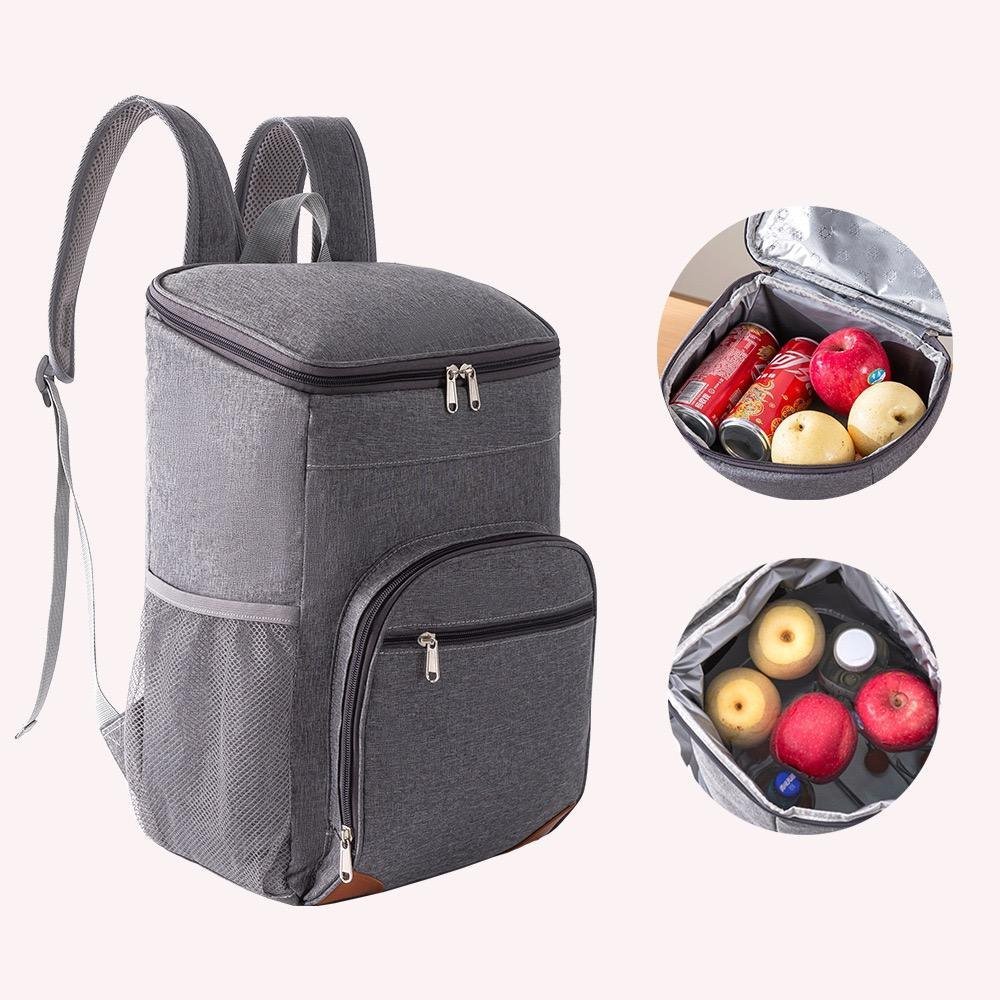 Custom Large Capacity Double-Layer Foil Insulation Shoulder Crossbody Cooler Bag Waterproof Outdoor Camping Picnic Lunch Bag