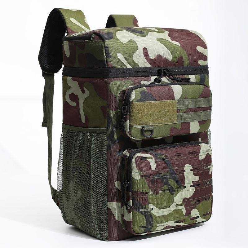 Printed Large Capacity Ice Bag Leakproof Outdoor Travel Insulated Cooler Backpack Bags for Camping Lunch Picnic