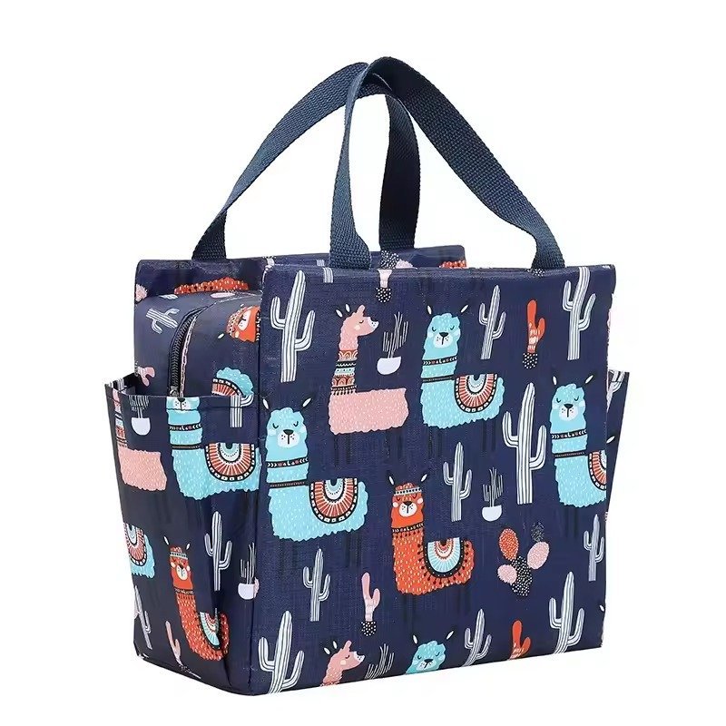 Custom Soft Waterproof Oxford Lunch Box Tote Bag Portable Insulated Thermal Kids Cooler for Beach Camping Picnics