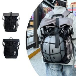 Water-Resistant Large Capacity Modern Outdoor Casual Nylon Roll Top Backpack