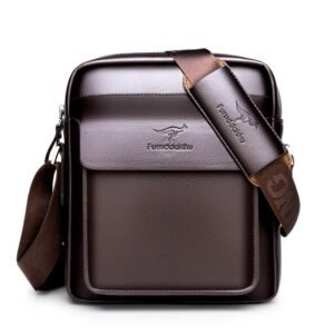 PU Leather Custom Messenger Bag Fac Trendy Casual Shoulder For Men Small Size
