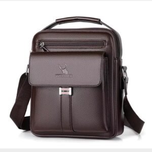 Classic Design Good Quality Men Shoulder Bags Messenger Crossbody Custom PU Leather Business Travel Sling Bag