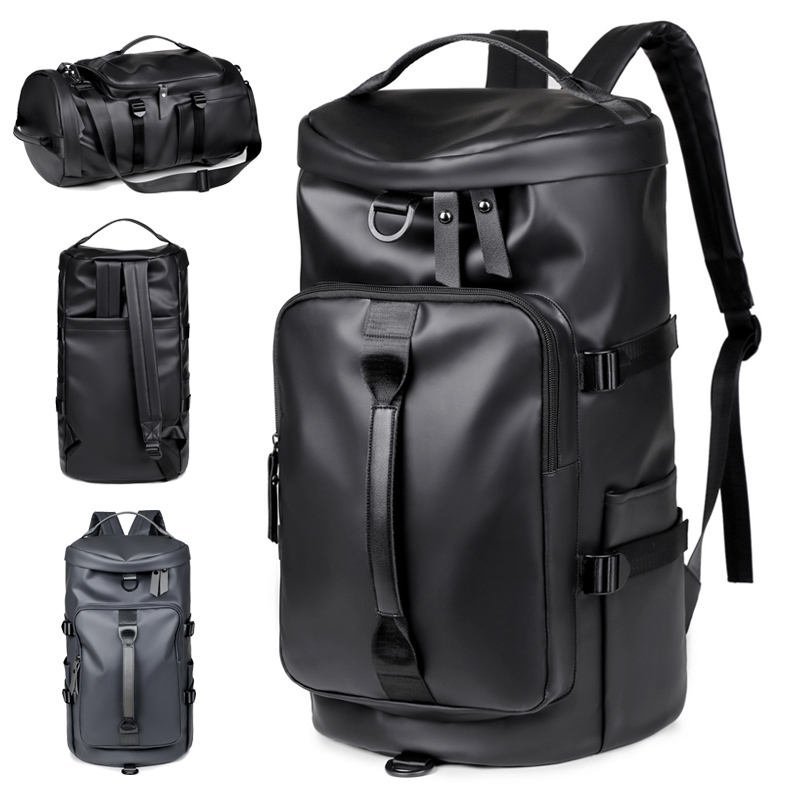 PU Waterproof Large Capacity Shoe Compartment Multi-function Gym Duffel Backpack