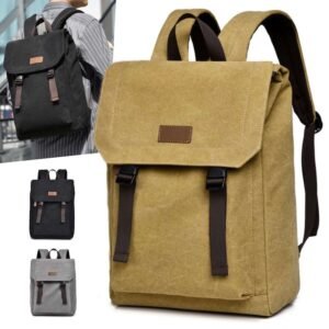 Water-Resistant Vintage Outdoor Travel School Canvas Laptop Backpack