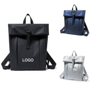 Water-Resistant Large Capacity Modern Business Travel Oxford Roll Top Backpack