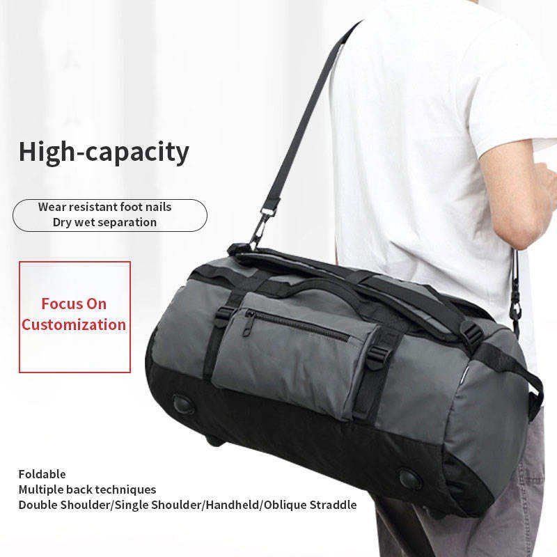 Waterproof Large Capacity Foldable Dry Wet Separation Shoe Compartment Lightweight Duffel Backpack