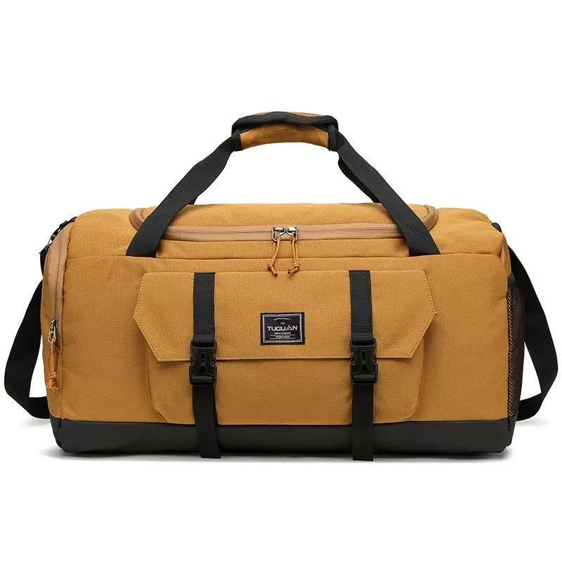 Waterproof Shoe Compartment Canvas Sports Travel Duffel Bag