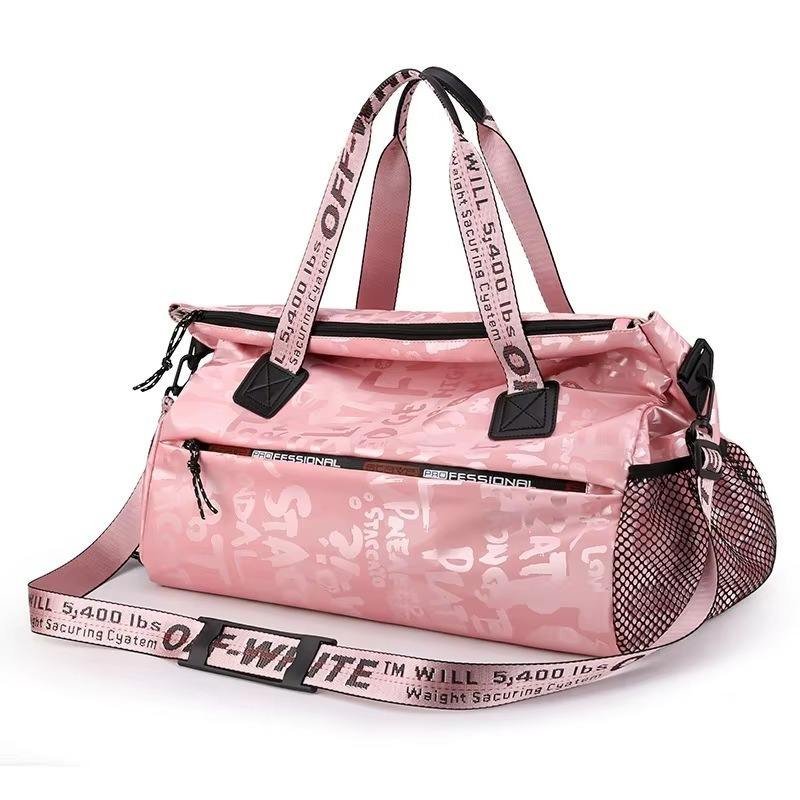 Waterproof Shoe Compartment Nylon Weekend Travel Yoga Duffel Bag