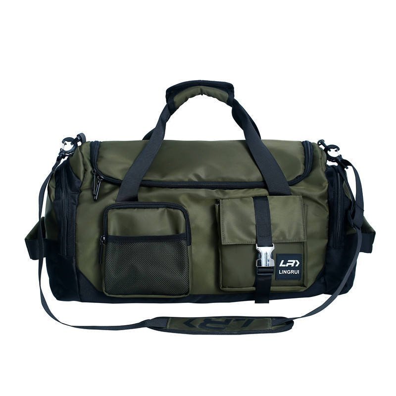 Waterproof Shoe Compartment Nylon Weekend Travel Tote Duffel Bag