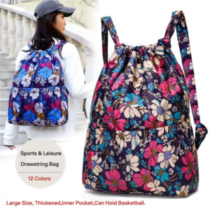 Waterproof Oxford Basketball Drawstring Backpack