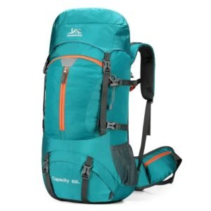 Waterproof 60L Nylon Camping Backpack with Rain Cover