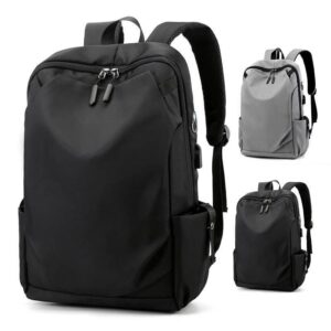 Anti-Theft Water-Resistant USB Modern Business Nylon Laptop Backpack product view