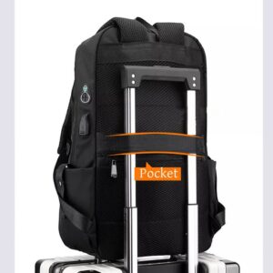 Anti-Theft Water-Resistant USB Modern Business Nylon Laptop Backpack product view
