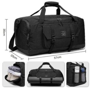 Waterproof Shoe Compartment Canvas Sports Travel Duffel Bag - product image