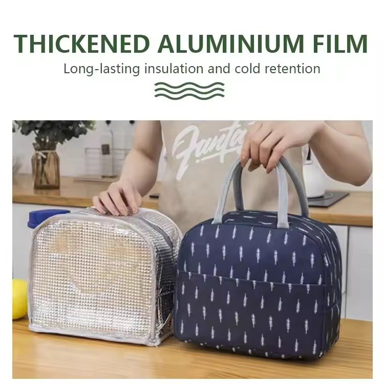 Thermal Insulated Cooler Lunch Bag Portable Shoulder Tote thickened aluminium firm