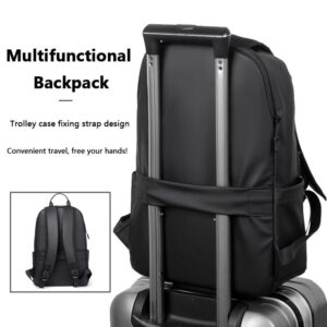 Anti-Theft Water-Resistant USB Outdoor Business Leather Laptop Backpack product view