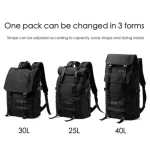 Anti-Theft Water-Resistant Large Capacity Expandable Outdoor Oxford Roll Top Backpack product view