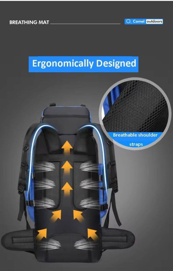 Waterproof 90L Nylon Camping Backpack - product image