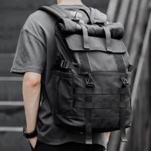 Anti-Theft Water-Resistant Large Capacity Expandable Outdoor Oxford Roll Top Backpack product view