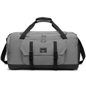 Waterproof Shoe Compartment Canvas Sports Travel Duffel Bag - color option