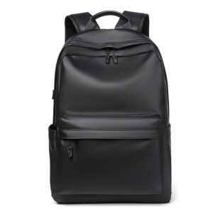 Anti-Theft Water-Resistant USB Outdoor Business Leather Laptop Backpack color option