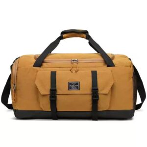 Waterproof Shoe Compartment Canvas Sports Travel Duffel Bag - color option