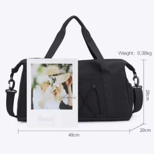 Custom Logo Oxford Crossbody Duffel Bag with Shoe Compartment – Lightweight Fitness Travel Bag - Image 2