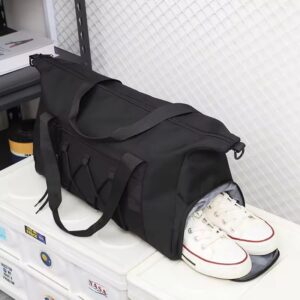 Custom Logo Oxford Crossbody Duffel Bag with Shoe Compartment – Lightweight Fitness Travel Bag - Image 4