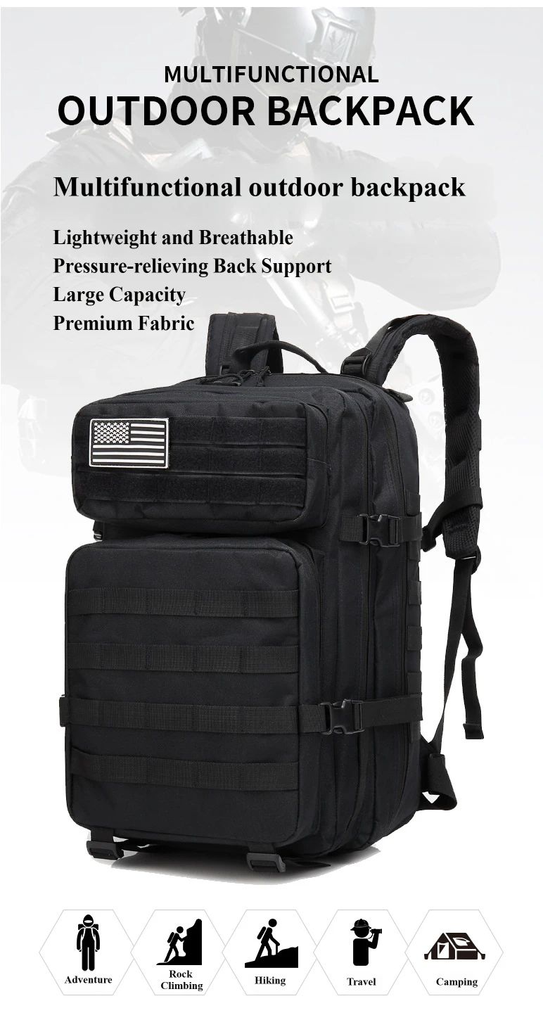 Nice Bags multifunctional outdoor tactical backpack features overview