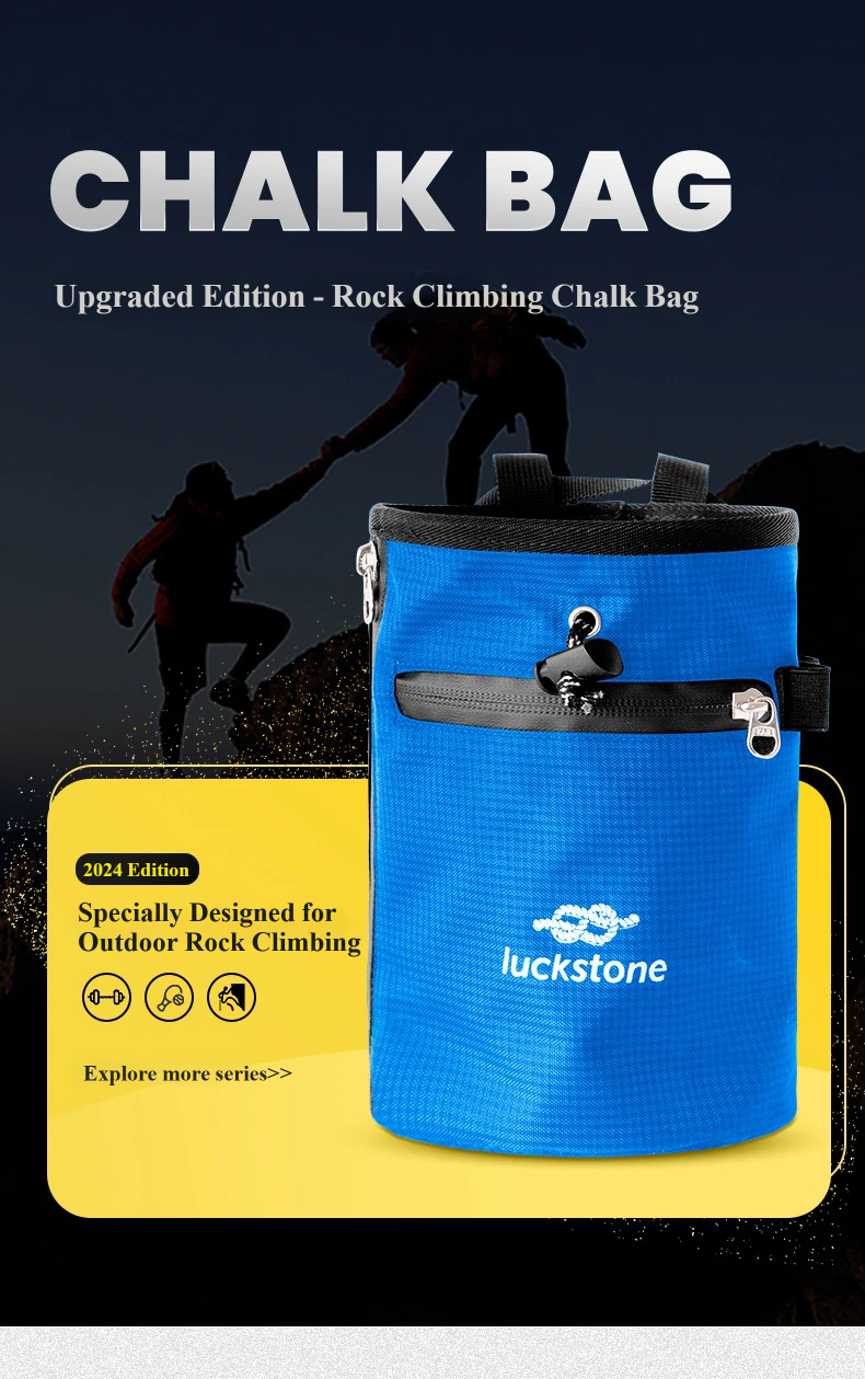 Nice Bags rock climbing chalk bag upgraded edition poster for outdoor bouldering