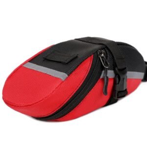 Nice Bags red and black compact bike seat bag with reflective trim