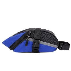 Nice Bags blue and black bicycle under-seat bag side profile