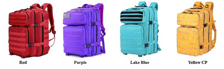 Nice Bags tactical assault backpack in vibrant colors