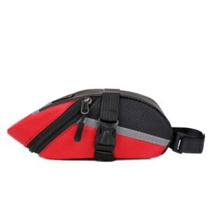 Nice Bags red cycling saddle pouch with quick-release mounting buckle
