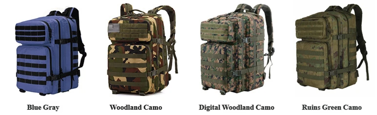 Nice Bags camouflage tactical backpack options