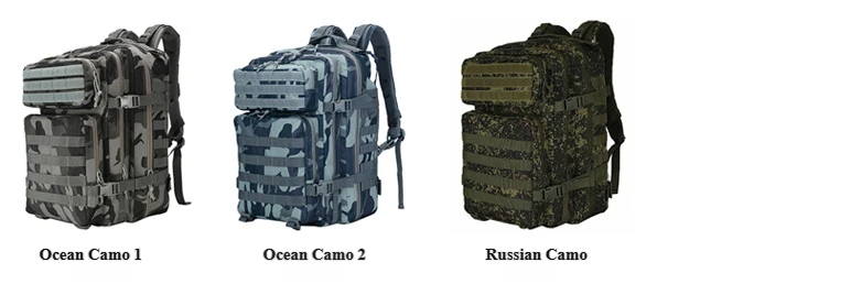 Nice Bags ocean and Russian camo tactical backpack
