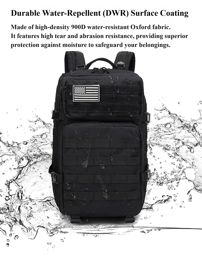 Nice Bags durable water-repellent DWR coated 900D Oxford fabric