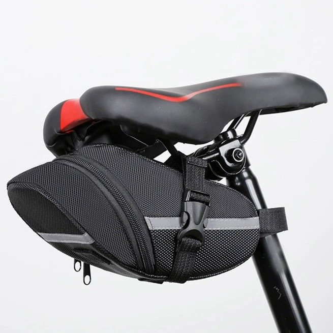 Nice Bags black bicycle saddle bag mounted under bike seat