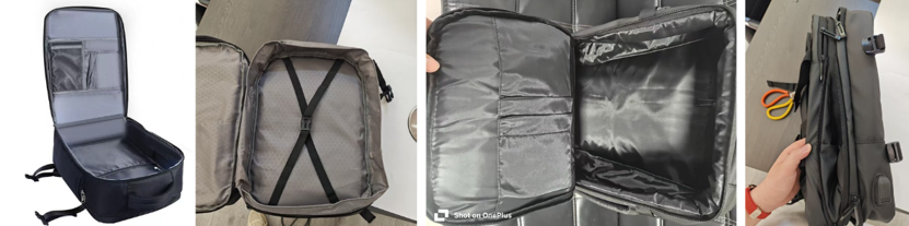 180 degree luggage style opening and internal X strap compression system of travel backpack