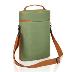 Two-Bottle Insulated Wine Tote with Front Flap Pocket - Image 5