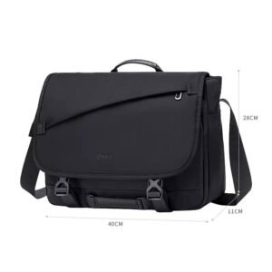Water-Repellent Nylon Messenger Bag with Laptop Sleeve - Image 6